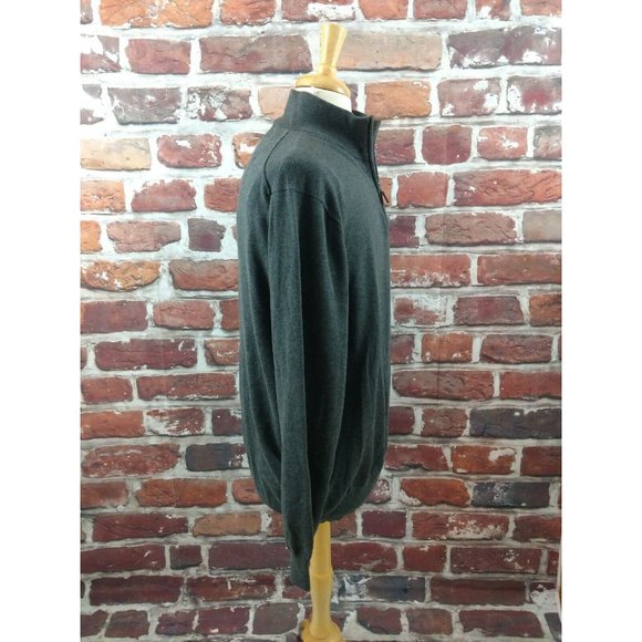 NEW JOS A BANK Signature Collection 1/4 Zip GRAY LS Pima Cotton Sweater XXL US - Picture 4 of 9